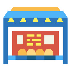 bench flat icon style