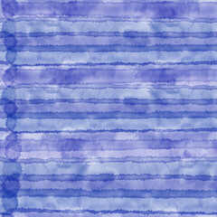 Abstract background with blue watercolor stripes. Hand-drawn  illustration. Perfect for design templates, wallpaper, wrapping, fabric and textile.