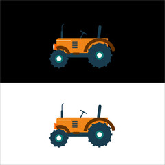 tractor isolated on white a simple, Abstract, logo, line logo, icon, vector design