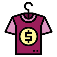 shirt filled outline icon style