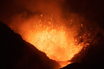 Volcano eruption on Cumbre Vieja, La Palma island, Canary islands