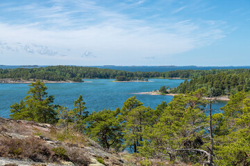 Summer view of archipelago and sea from Purunpaa coast, Kimito (Kemio) island, Finland