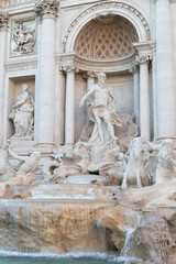 View of the Trevi Fountain in Rome, Italy