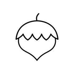 hazelnut icon vector nut sign