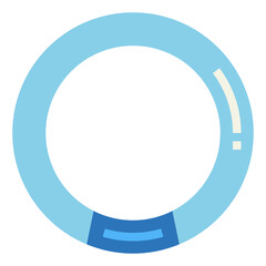 Fototapeta premium circular lamp flat icon style