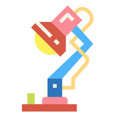 desk lamp flat icon style