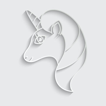 unicorn icon vector logo sign