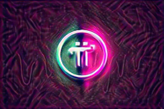 Pi Network is the symbol on black background.