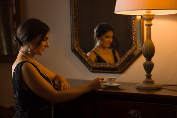 1920s Lady in evening light