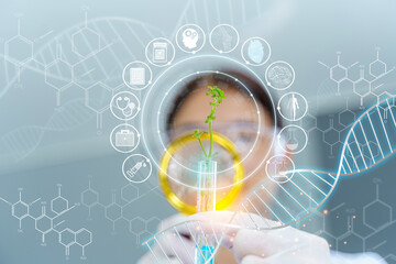 Concept of conducting scientific research with plant samples for the manufacture of medicines.