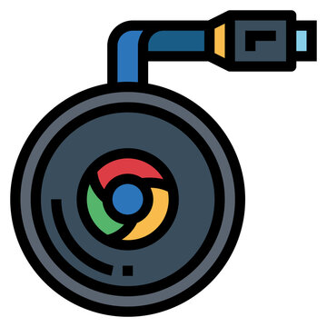 chromecast filled outline icon style