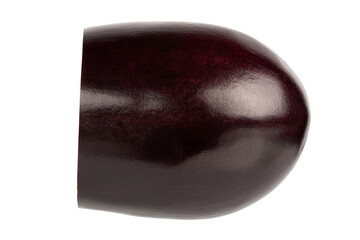 Aubergine eggplant isolated on white background. Full depth of field.