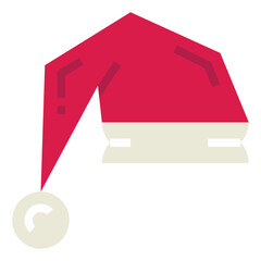 Santa Hat flat icon style