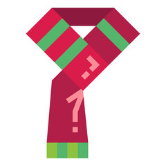 scarf flat icon style