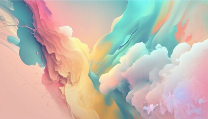 Fototapeta na wymiar Pastel Abstract High Quality Background and Wallpaper, Soft Hues, Digital Backdrops, Cotton Candy Colored, Gentle and Sweeping Color Blends
