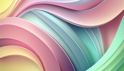 Fototapeta premium Pastel Abstract High Quality Background and Wallpaper, Soft Hues, Digital Backdrops, Cotton Candy Colored, Gentle and Sweeping Color Blends