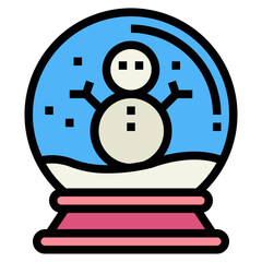 Snow Globe filled outline icon style
