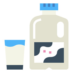 milk flat icon style