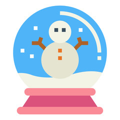 Snow Globe flat icon style