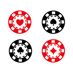 casino chip - vector icon