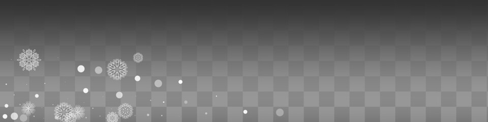 White Snow Vector Transparent Panoramic