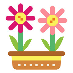 flowers flat icon style