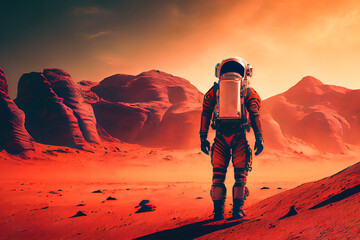 astronaut on mars
