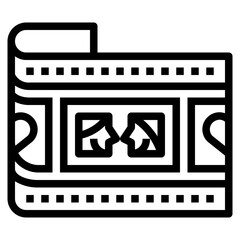 wedding video line icon style