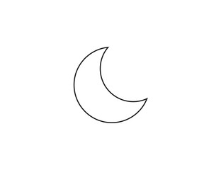 Fototapeta na wymiar Crescent, moon, night icon. Vector illustration.