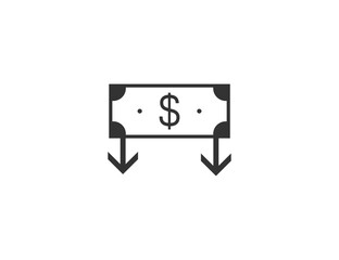 Inflation, money, finance icon. Vector illustration.