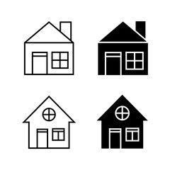 set of home icon vector