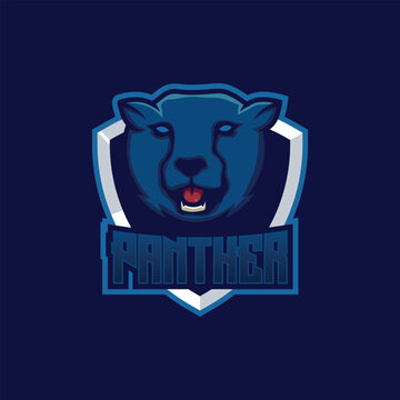 panther mascot logo gaming vector 