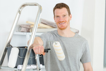 portrait of man with roller