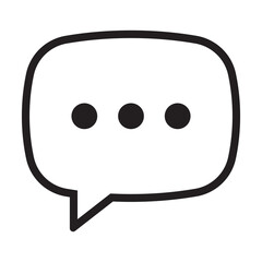 Chat icon vector isolated element. Talk bubble speech sign. Blank bubble vector icon. Message vector icon.