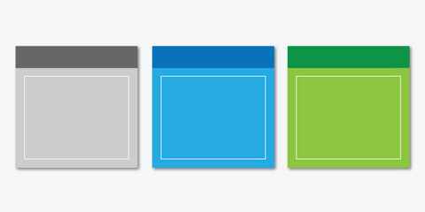Fototapeta na wymiar set of boxes isolated on white for infographic design banner set design multi colour 