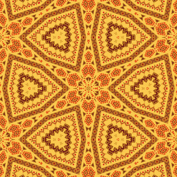 Colored African pattern - Textured and seamless pattern, illustration