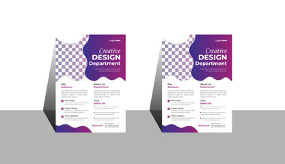 Corporate creative colorful business flyer template design, abstract business flyer, vector template design or business poster template design, modern flyer, A4 size.
