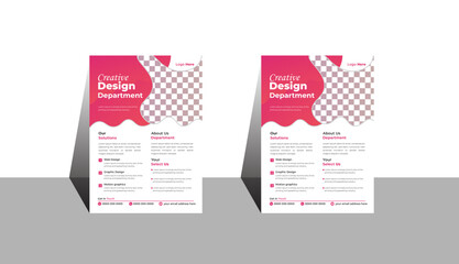 Corporate creative colorful business flyer template design, abstract business flyer, vector template design or business poster template design, modern flyer, A4 size.