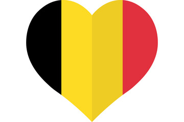Fototapeta premium Heart symbol, flag of Belgium