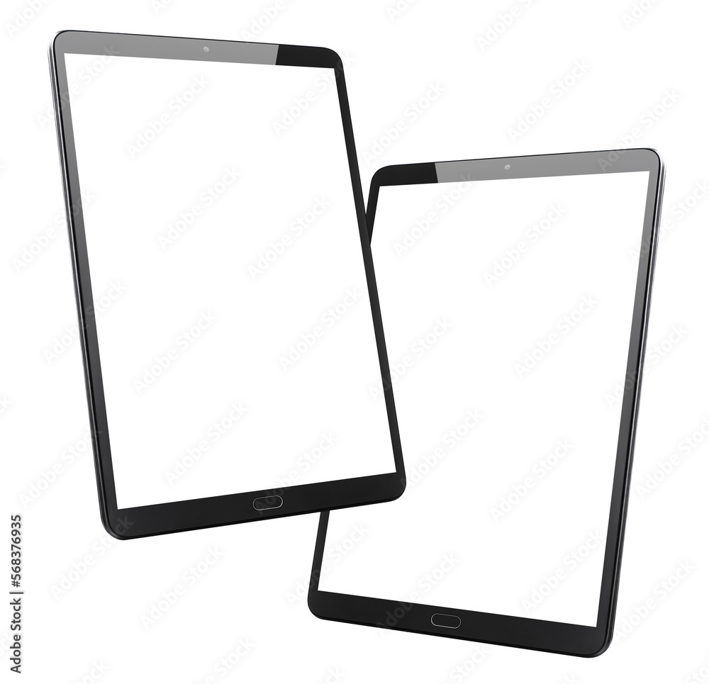 Canvas Prints Two tablet computers cut out