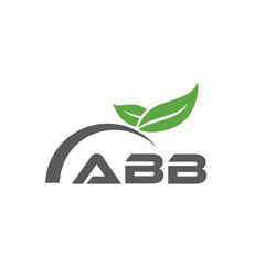 ABB letter nature logo design on white background. ABB creative initials letter leaf logo concept. ABB letter design.