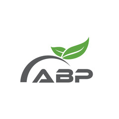 ABP letter nature logo design on white background. ABP creative initials letter leaf logo concept. ABP letter design.