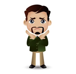 People show a gesture no or stop