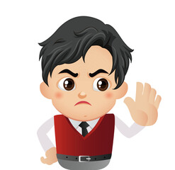 People show a gesture no or stop