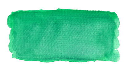 green abstract watercolor hand painted background, copy space 