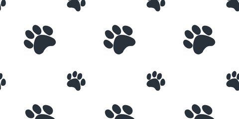 Seamless pattern with dog  prints (reverse)