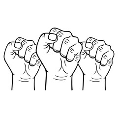 hands fight gesture symbol. arm fight punch illustration