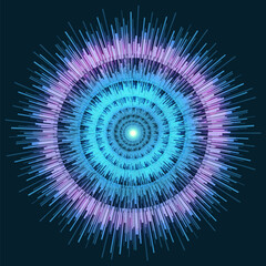 Light rays, sunburst and rays of sun. Linear drawing. Vintage hipster style. Light rays sunburst for retro logo, emblem. Illustration