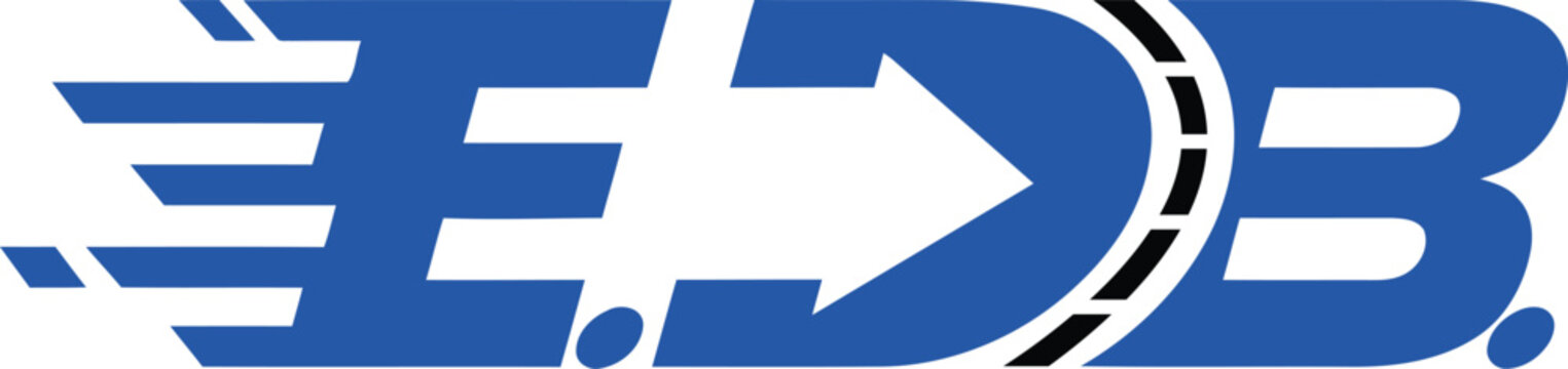 edb Logistics tracking and transport logo design