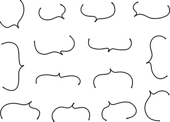 上があいている　手書きの吹き出しセット